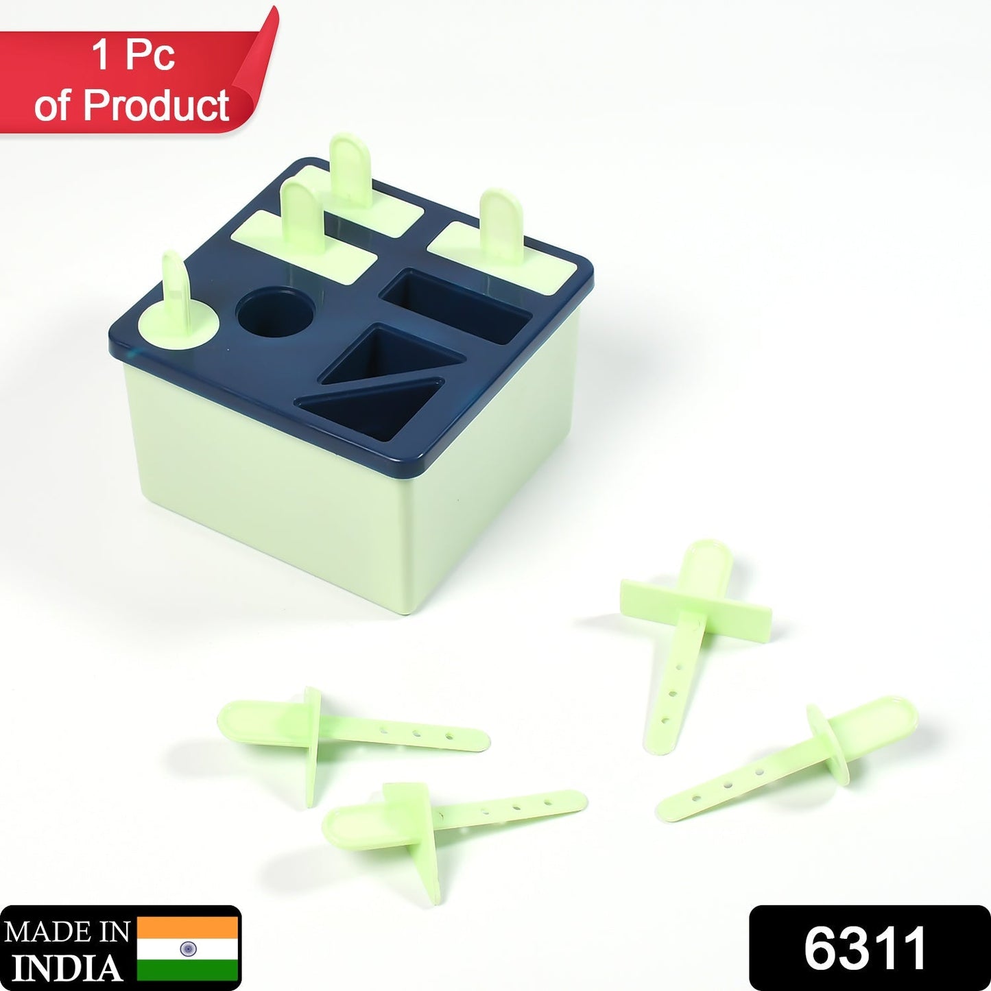 Kulfi mold with sicle sticks and compartments